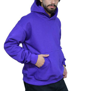 Sweat à capuche pour hommes en coton polaire technique d'hiver avec bloc de conception personnalisée Nouveau design 100% sweat à capuche basique en coton uni de haute qualité - Product Image 2