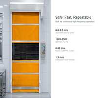 Porte rapide enroulable en PVC 4000x4000mm, automatique à boucle au sol, haute vitesse, pour entrepôt logistique, sur mesure, fabricant