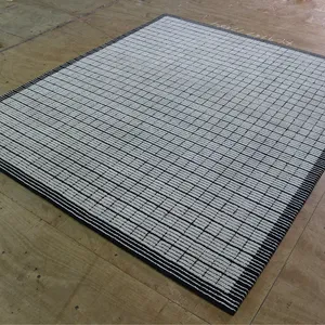 Modern 3D Wool 12x14 White Black Hand Made Area Rug