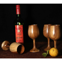Gobelet à bière, vin et café en bois naturel artisanal, écologique et très vendu, pour la vaisselle de table
