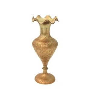 Vase à fleurs en laiton fait main avec gravure complète, décoration d'intérieur, arrivée en 2026, prix le plus bas - Product Image 4