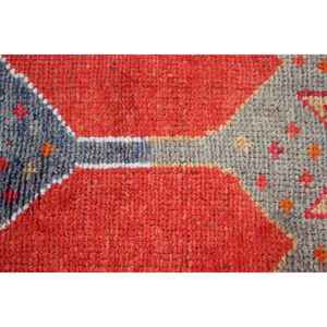 3.2x9.9 ft Rug, Vintage Turkish <b>Runner</b> Rug, <b>Red</b> Herki Wool Rug - Product Image 5