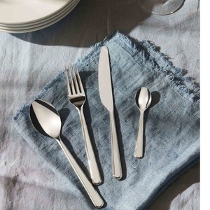 Diseño de hoja decorativa Acero Acabado en oro Mango Gran venta Royal Mirrored Metal Ridge Cubiertos Juego de cubiertos para la cocina del hogar - Product Image 3
