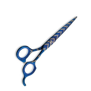 Tijeras de hoja recta de acero inoxidable de la mejor calidad para salones de belleza Revestimiento de color de papel con punta afilada - Product Image 2