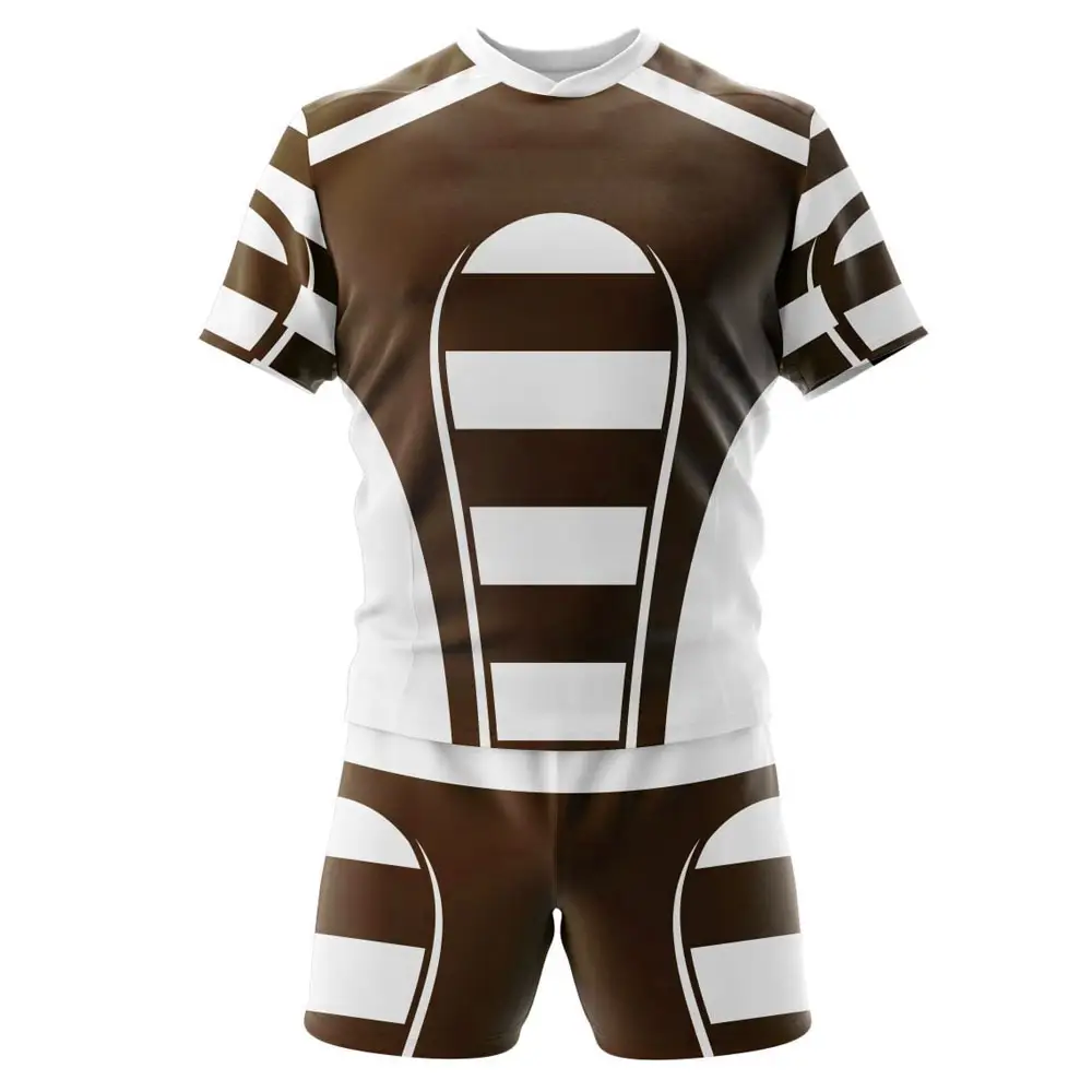 Vêtements d'équipe de qualité supérieure 100% Polyester Rugby Uniforme Dernière conception Haute qualité Sillicon gel impression logo design Rugby