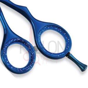 Ciseaux de coiffure professionnels bleus imprimés en acier inoxydable, ciseaux de barbier pour salon, ciseaux de coiffure personnalisés avec logo - Product Image 2