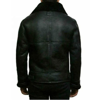 Veste en peau de mouton classique B3 Bomber en gros |   Veste d'aviateur en véritable peau de mouton |   Veste en cuir chaude pour l'automne, col montant