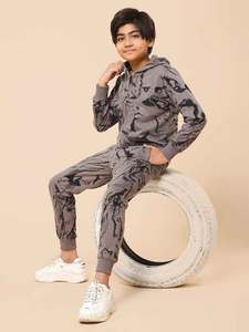 100% coton sweat à capuche personnalisé costumes deux pièces petit bébé adolescent âges sweats à capuche pleine sublimation survêtement pour les garçons d'âge adolescent - Product Image 3