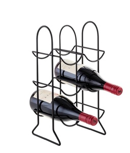 Élégant lot de 4 supports à vin classiques et durables en fer galvanisé avec poignée, refroidisseur pour boissons et événements festifs - Product Image 2