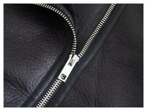 Chaleco de cuero de primera calidad para hombre con forro de piel de oveja a prueba de viento de alta calidad Chaleco de calle hecho en invierno Pakistán - Product Image 6