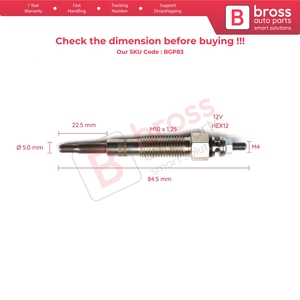BGP83 1 Piece <b>Heater</b> Glow <b>Plug</b> 12 Volt MD197511 185366190 for - Product Image 5