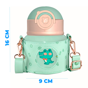 Thermos Portatile da 520ML con Design Cartoon, Bottiglia Termica in Acciaio Inox di Grado Alimentare per Viaggi dei Bambini - Product Image 6