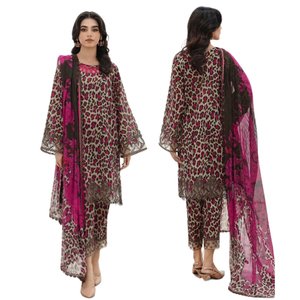 Servicio OEM al por mayor ropa de mujer temporada de invierno vestidos casuales de Pakistán listo para usar traje de Shalwar Kameez con chal - Product Image 5