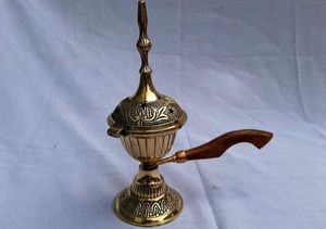 Wedding Christmas Decor Brass <b>Incense</b> Burner Cross On Top Church Supplies Luxury Censer Smells Diffuser OEM Support - Product Image 3