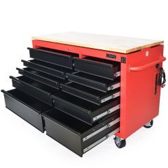 Atelier Garage Utiliser Armoire À Outils 10 Tiroirs 142cm Hauteur En Acier Inoxydable Mécanicien Industrie Roulant Boîte À Outils Prix Usine - Product Image 2