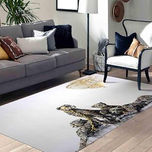 Alfombra Banksy Cheetah Family: Alfombra antideslizante abstracta, alfombra estampada, alfombra suave con pelo largo - Product Image 5