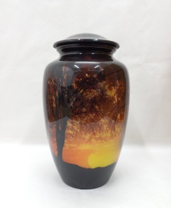 Cenizas humanas de diseño personalizado para urnas de cremación clásicas de metal funerario y urnas de recuerdo conmemorativas de tamaño personalizado - Product Image 1