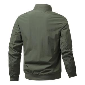 Nouveau style de veste de vol décontractée pour hommes printemps automne à capuche col montant multi-poches couleur unie vêtements de travail de loisirs ODM Supply - Product Image 3