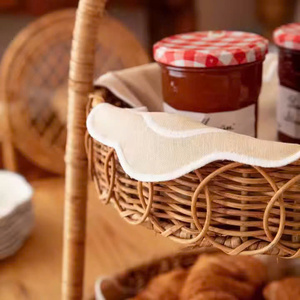 Plateau de service en rotin à 2 niveaux du Vietnam Offre Spéciale vaisselle artisanale pour salon et cuisine pour organiser dans les bureaux - Product Image 5