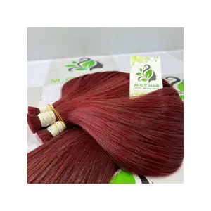 Top Quality Made in Vietnam 100% Raw Brazilian Virgin Cuticle Aligned Hair Bulk Luxury Advantage Advertising 99J Color