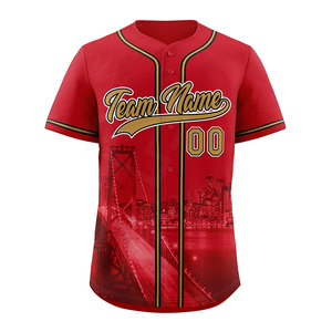 เสื้อเบสบอลสไตล์วินเทจ ยูนิเซ็กซ์ สีพื้น สำหรับผู้ใหญ่ ชุดทีม พิมพ์ลายแบบซับลิเมชั่น โพลีเอสเตอร์ 100% 300 กรัม ป้องกันรังสียูวี แห้งเร็ว - Product Image 5