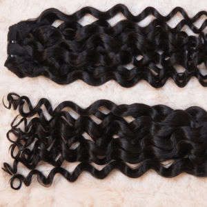 Producto a granel que vende Jackson Curly Virgin Indian Remy Hair Machine Weft Remy Single Drawn Machine Weft Hair Extensions para mujeres - Product Image 1