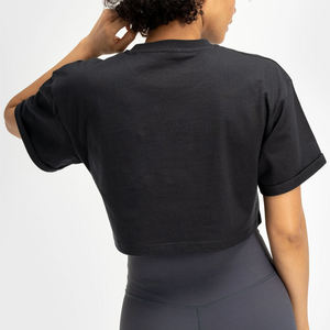 Top corto deportivo personalizado de alta calidad para mujer, diseño Popular, Tops cortos deportivos para mujer, plumas tejidas largas para mujer, novedad - Product Image 2