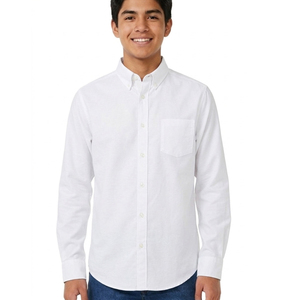 เสื้อนักเรียนชาย คอปกติดกระดุม ผ้าฝ้าย 70% โพลีเอสเตอร์ 30% สวมใส่สบายตลอดวัน - Product Image 4