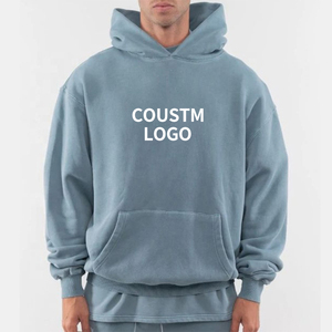 Boxy de gran tamaño personalizado French Terry hoodies Heavyweight 400 500Gsm Hoodie Fabricante Baggy Cropped Hoodie - Product Image 3