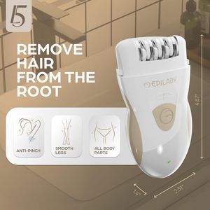 Depiladora Corporal Recargable de Doble Velocidad con 56 Pinzas y Apagado Automático, Estuche de Viaje y Cepillo de Limpieza para Mujeres, Uso Doméstico - Product Image 6