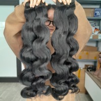 Perruque de Cheveux Humains Remy Vierge Vietnamien 100% Haute Qualité, Ondulée et Noire, Gugu Hair Company