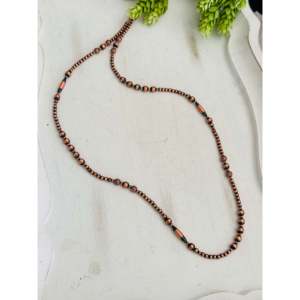 Collier Bohème Style Navajo avec Perles en Cuivre, Tendance Religieuse, Orné de Diamants en Alliage d'Acier Inoxydable, Idéal pour un Cadeau - Product Image 2