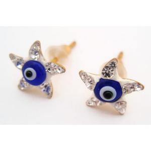 Boucles d'oreilles Evil Eye Diamètre: 0,80 cm - Product Image 1