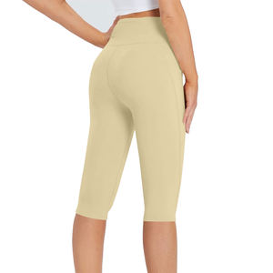 Leggings de yoga légers et extensibles pantalon de yoga court sans couture à taille élastique - Product Image 5