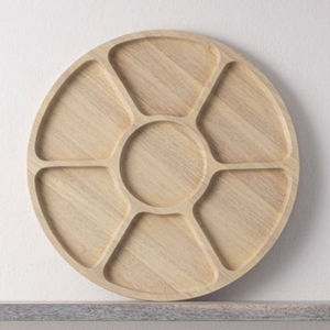 Top Quality Metal Divided <b>Serving</b> <b>Platter</b> With Bamboo Tray Hotel Supplies Snack Bowls Round Chip And Dip Trays At Cheapest Price - Product Image 2