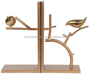 Sujetalibros de lujo en metal recubierto de oro con diseño antideslizante manual único para arreglos de libros modernos y artículos de decoración de escritorio elegantes - Product Image 6