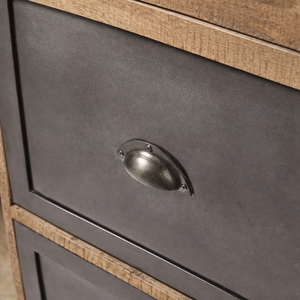 Isla de Cocina Industrial de Madera de Mango Antigua de 2026 con Cajones y Estantes de Almacenamiento Resistentes - Product Image 4