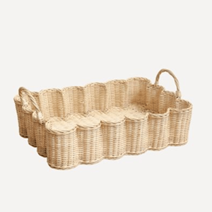 Plateau de service en rotin festonné artisanal haut de gamme du Vietnam beau design pour les festivals en gros - Product Image 1