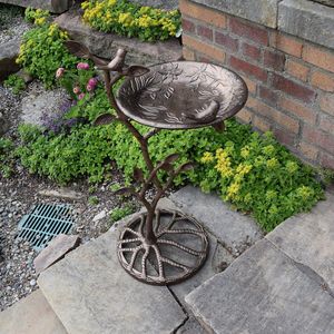 Handmade Aluminium <b>Bird</b> Bath for Rustic Outdoor Gardens-Eco-Friendly Inviting <b>Birds</b> to Refresh Themselves Daily - Product Image 6