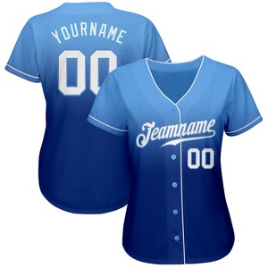 Maillot de baseball personnalisé bleu clair blanc-Royal Authentic Fade Fashion - Product Image 2