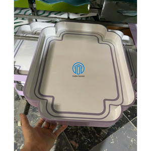 ถาดใส่แลคเกอร์ละเอียดอ่อนสำหรับตกแต่งบ้านถาดเสิร์ฟเคลือบเงาอย่างมีสไตล์สำหรับตกแต่งตรงกลางและการจัดโต๊ะที่ทันสมัย - Product Image 5