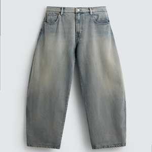 กางเกงยีนส์ขายาวสำหรับผู้ชายกางเกงยีนส์ทรงแบ็กกี้ซักได้พิมพ์ลายสตรีทฮิปฮอปตามสั่ง - Product Image 1