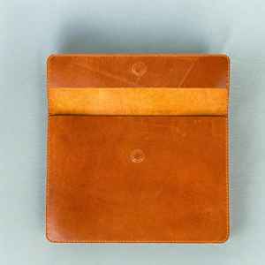 Classic Handmade Genuine Leather Soft Portable Lightweight <b>Laptop</b> Sleeve Retro Business Organizer Office Executive Portfolio Bag - Product Image 3