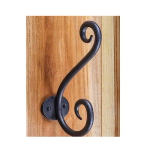 Antique Rustic Cast Iron Wall Hook For Farmhouse Inspired Interior Decoration And Functional Storage Purposes At Home - Product Image 2