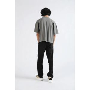 เสื้อยืดผ้าฝ้ายออร์แกนิก100% พิมพ์ลายพัฟสกรีนแบบปรับแต่งได้เสื้อยืดสตรีทแวร์โอเวอร์ไซส์ระบายอากาศได้ดี - Product Image 2