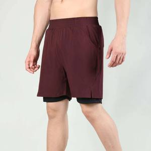Short athlétique 2 en 1 pour homme de haute qualité-Parfait pour la course, la gym et le sport-Doublure de compression intégrée pour un soutien supplémentaire - Product Image 3
