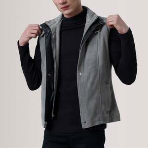 เสื้อกั๊กหนังกลับน้ำหนักเบาสำหรับผู้ชาย ยี่ห้อ Zane Grey  ตกแต่งโลโก้ตามสั่ง ผ้าโพลีเอสเตอร์กันน้ำ ผ้าเดนิม สำหรับใส่หน้าร้อน บุด้วยผ้าฝ้าย ตกแต่งด้วยโลโก้ - Product Image 1