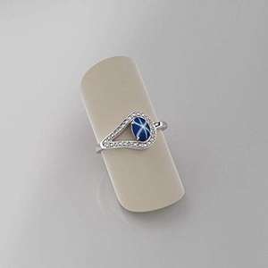 แหวนหมั้นเงินแท้ประดับไพลินสีน้ำเงินสไตล์วินเทจสำหรับผู้หญิง งานแฮนด์เมด เครื่องประดับชั้นดี ได้รับการรับรองจากบุคคลที่สาม - Product Image 3