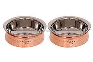 Lot de 2 bols à nourriture en métal de forme personnalisée, faits à la main, de grande taille, parfaits pour les événements de mariage, prix de gros - Product Image 5