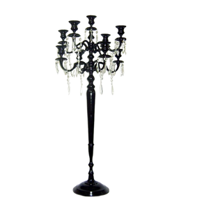 Luxury Matt Black Wedding Use Metal Candelabra with 10 Arms Candelabra Handmade <b>Candle</b> Holder Pillar for Centerpiece Decoration - Product Image 1